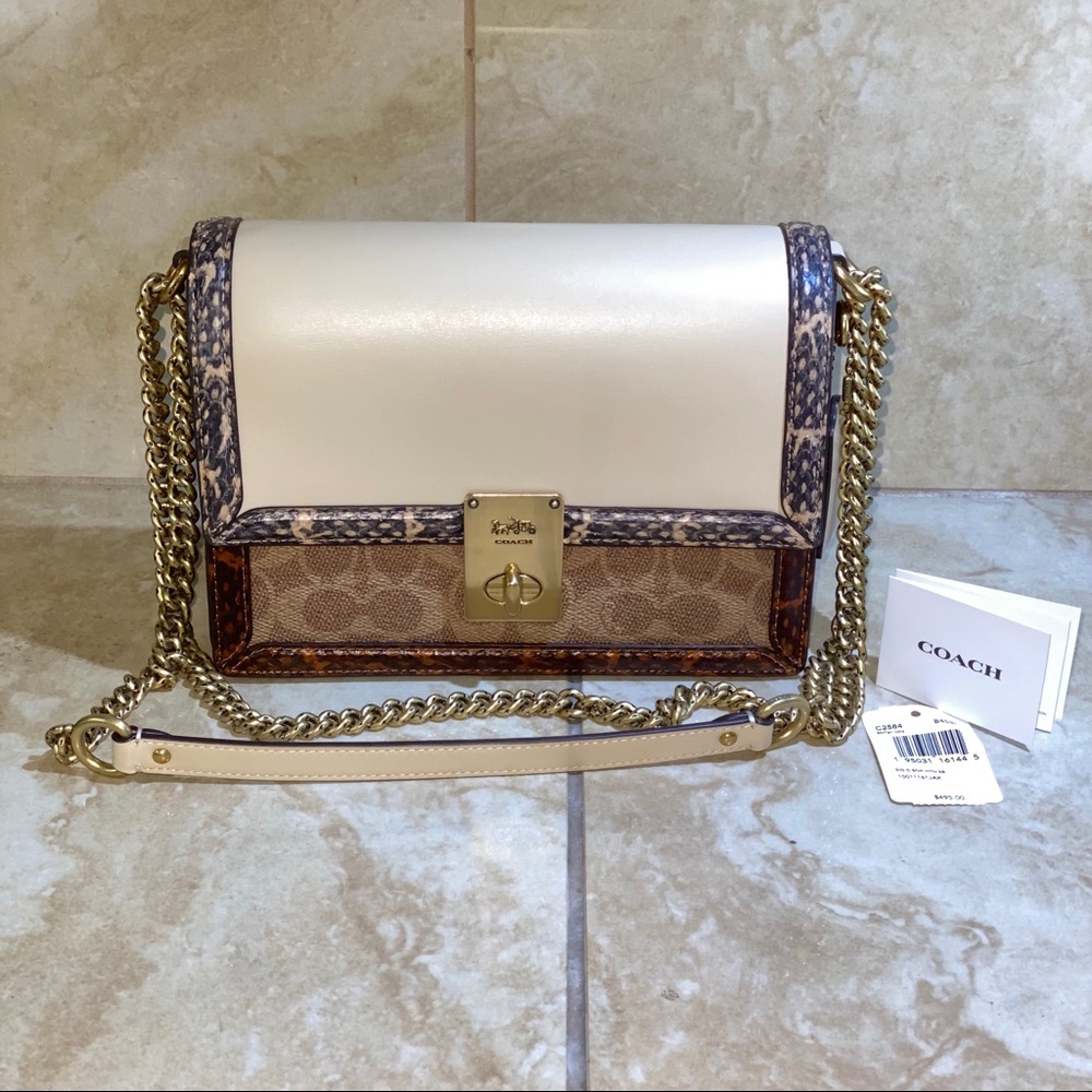 NEW RELEASE! COACH Genuine Snakeskin Shoulder Bag